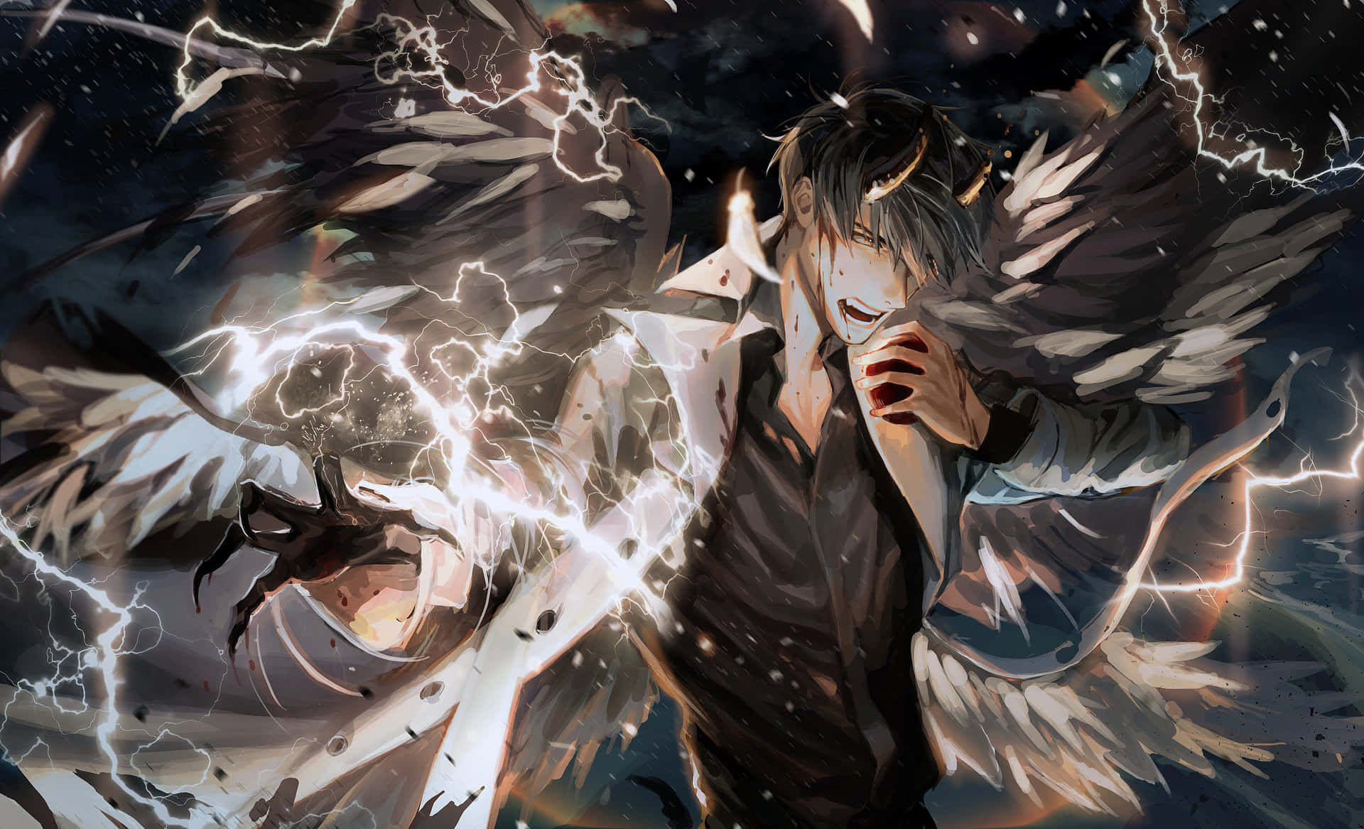 Omniscient Man With Wings Background