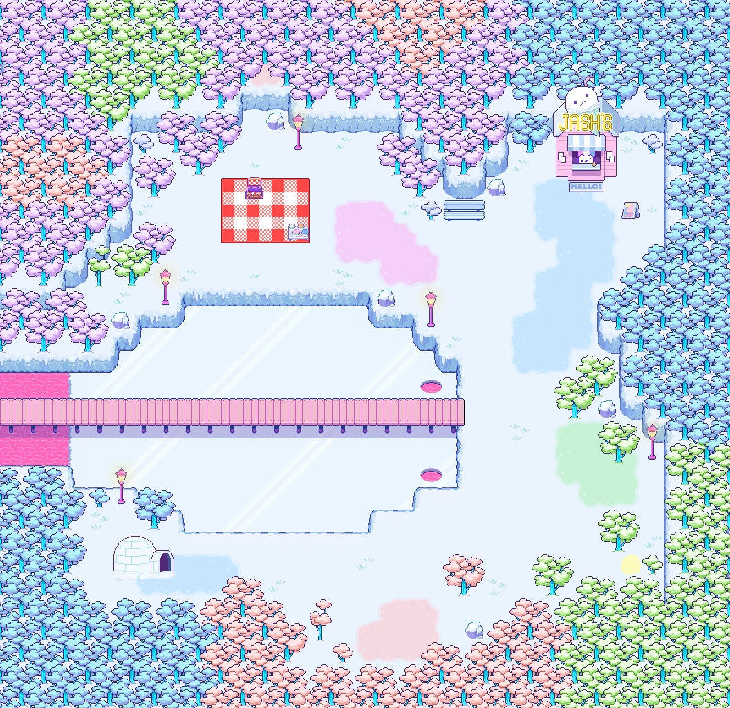 Omori Frozen Lake Background