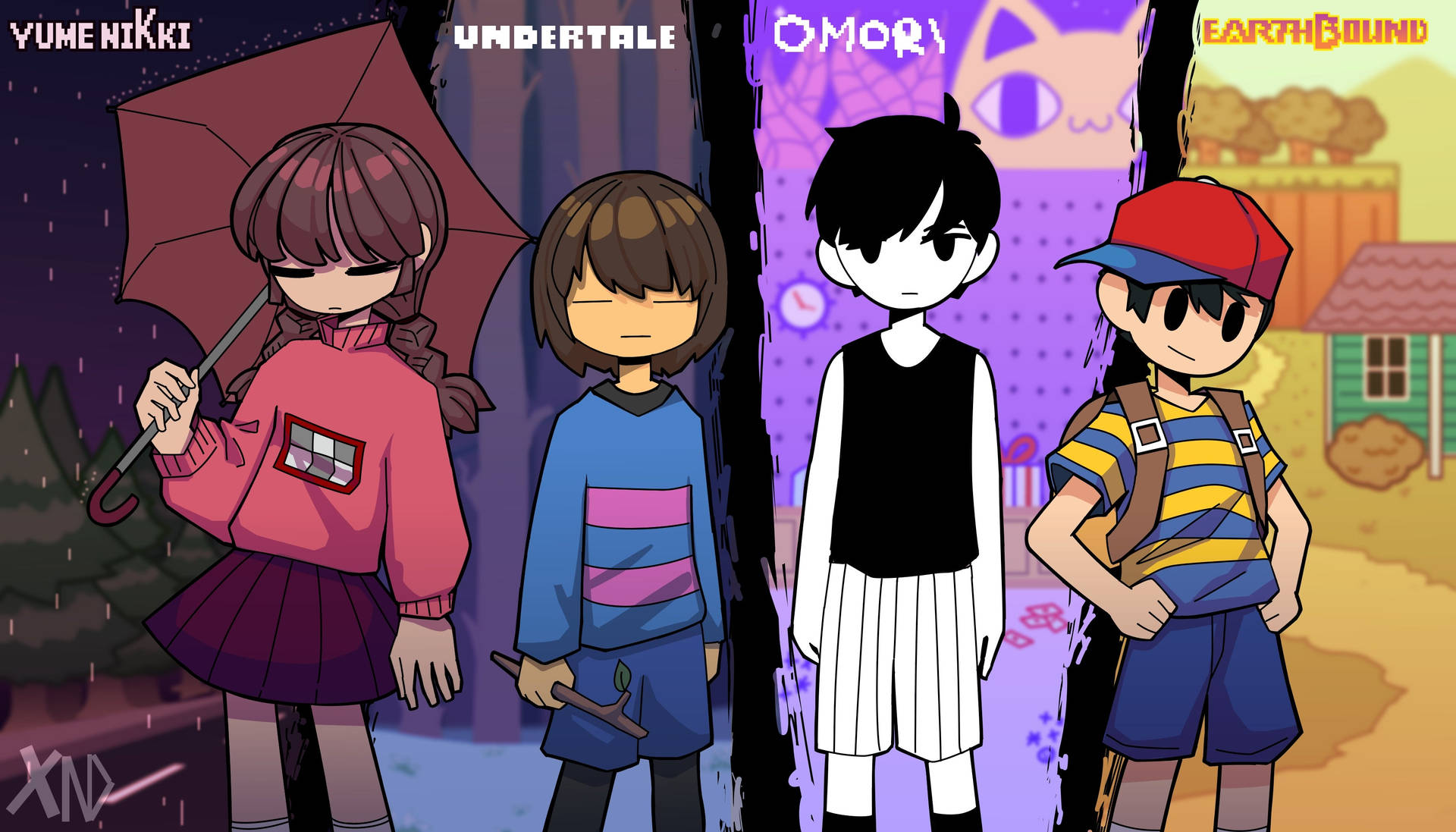 Omori Indie Characters Background