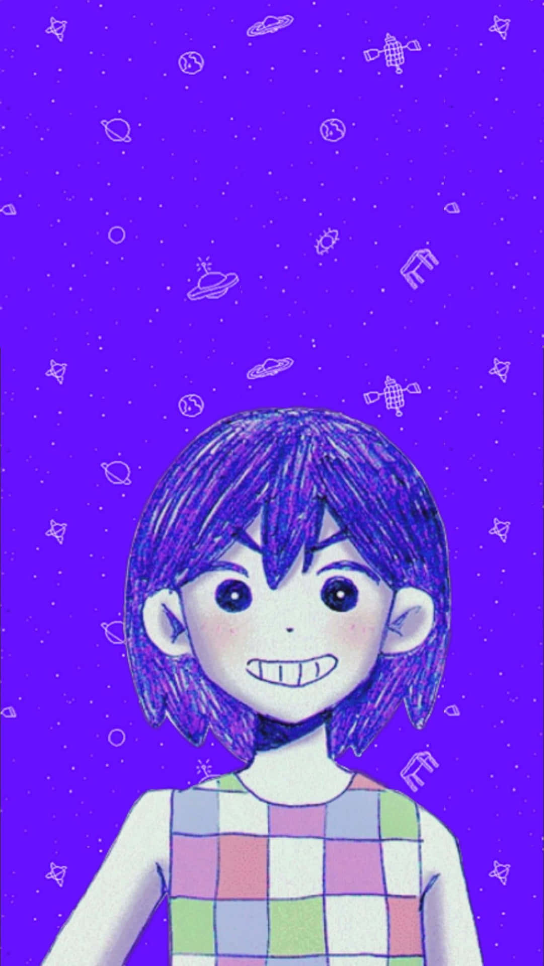 Omori Pfp Bright Purple Kel Background