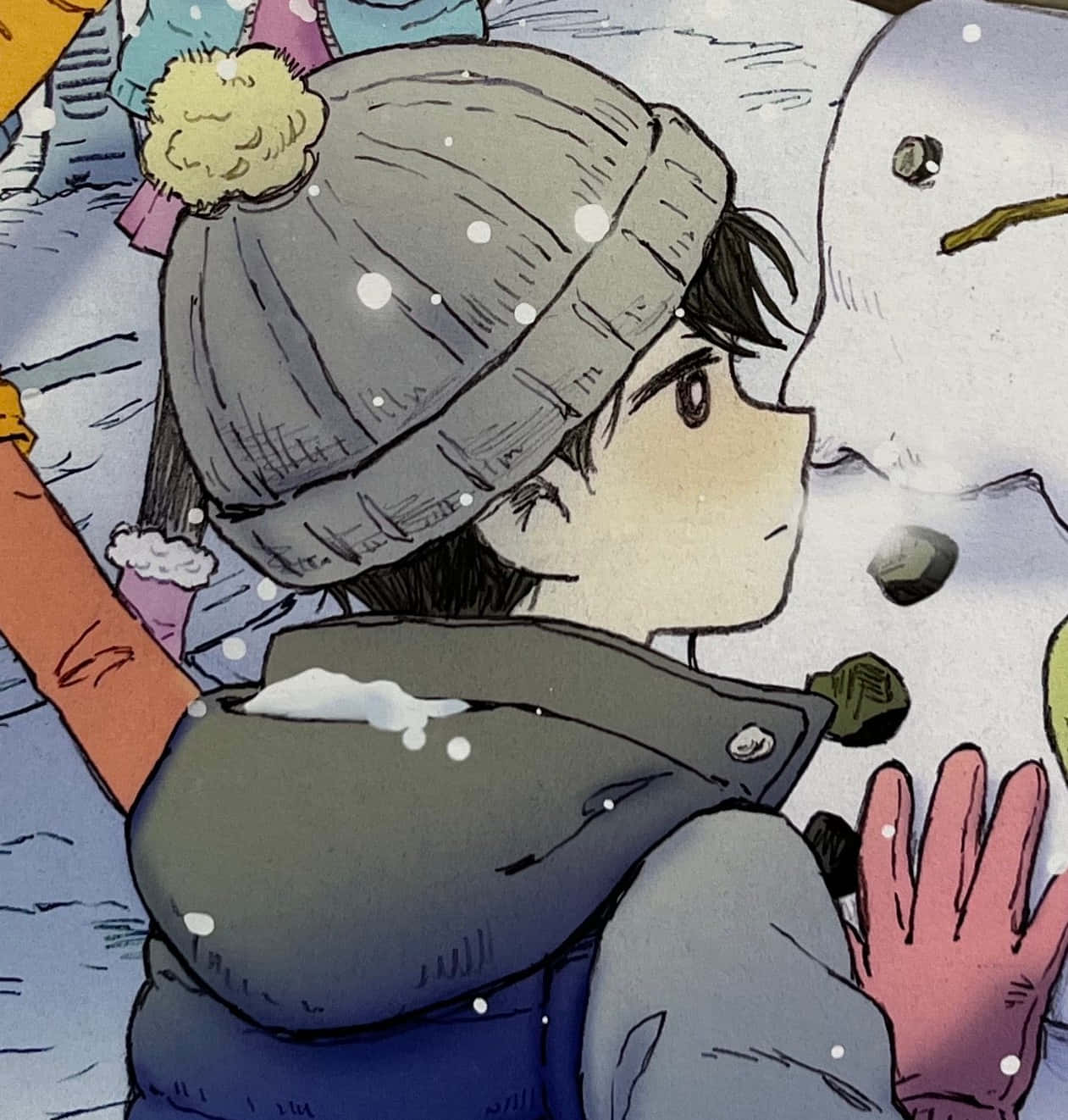 Omori Pfp Building Snowman Background