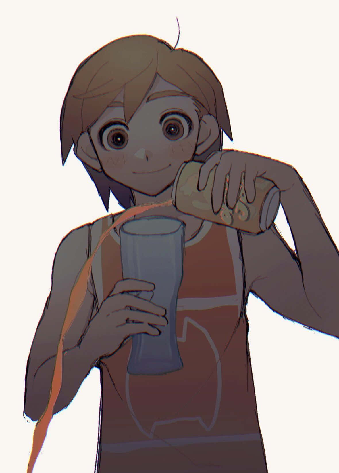 Omori Pfp Kel Pouring Drink Background