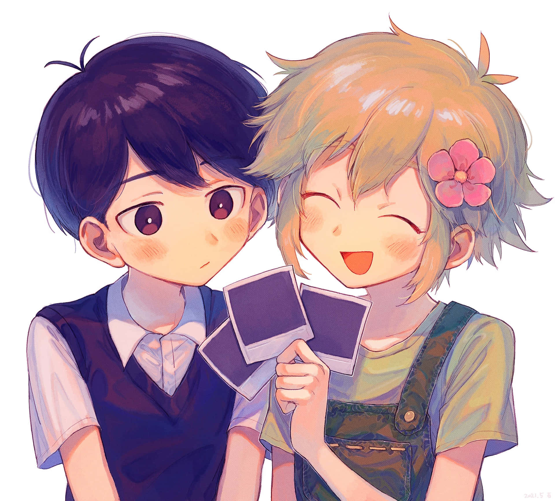 Omori Pfp Polaroid Shots Background