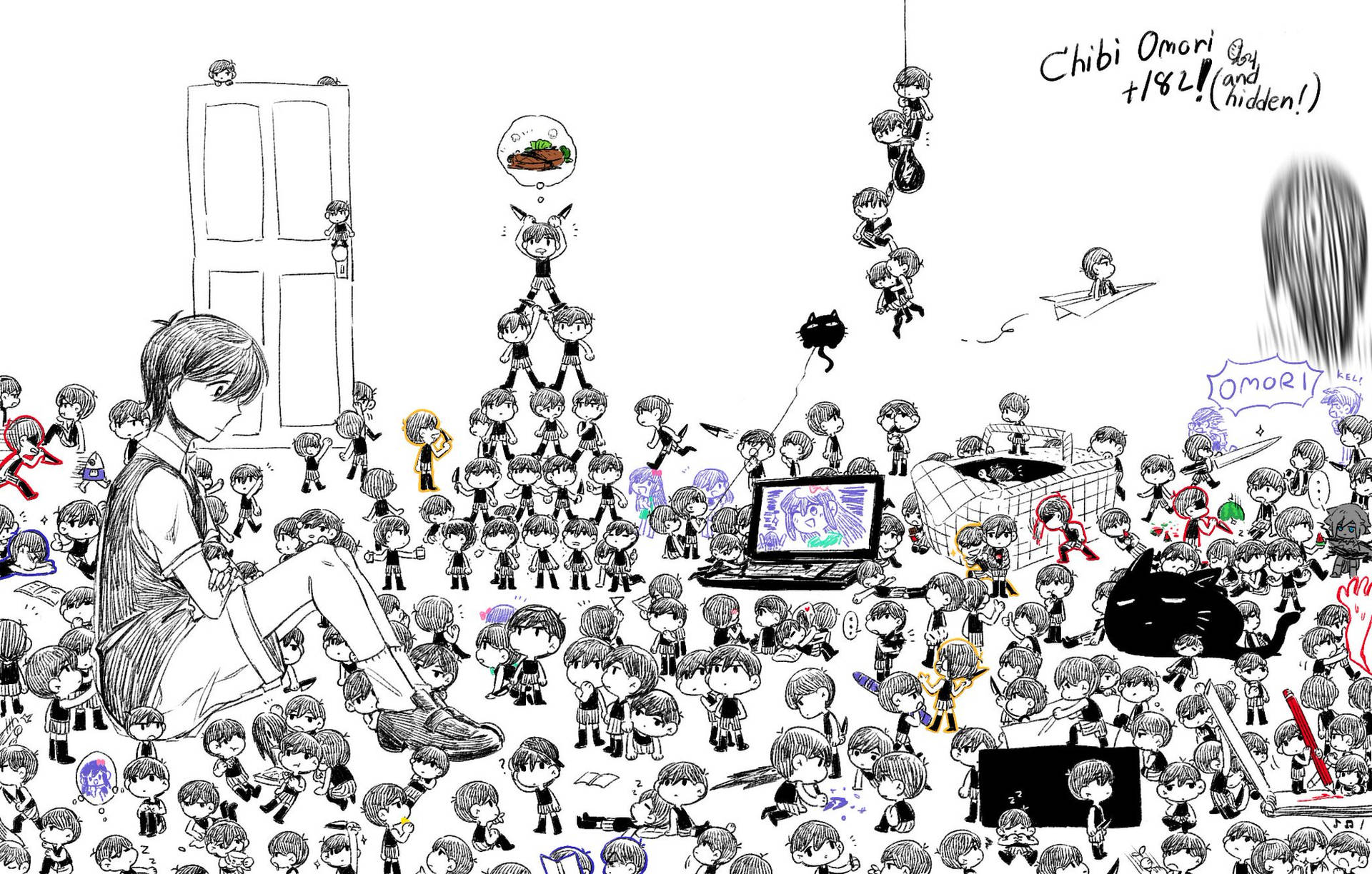 Omori Small Chibi Versions Background