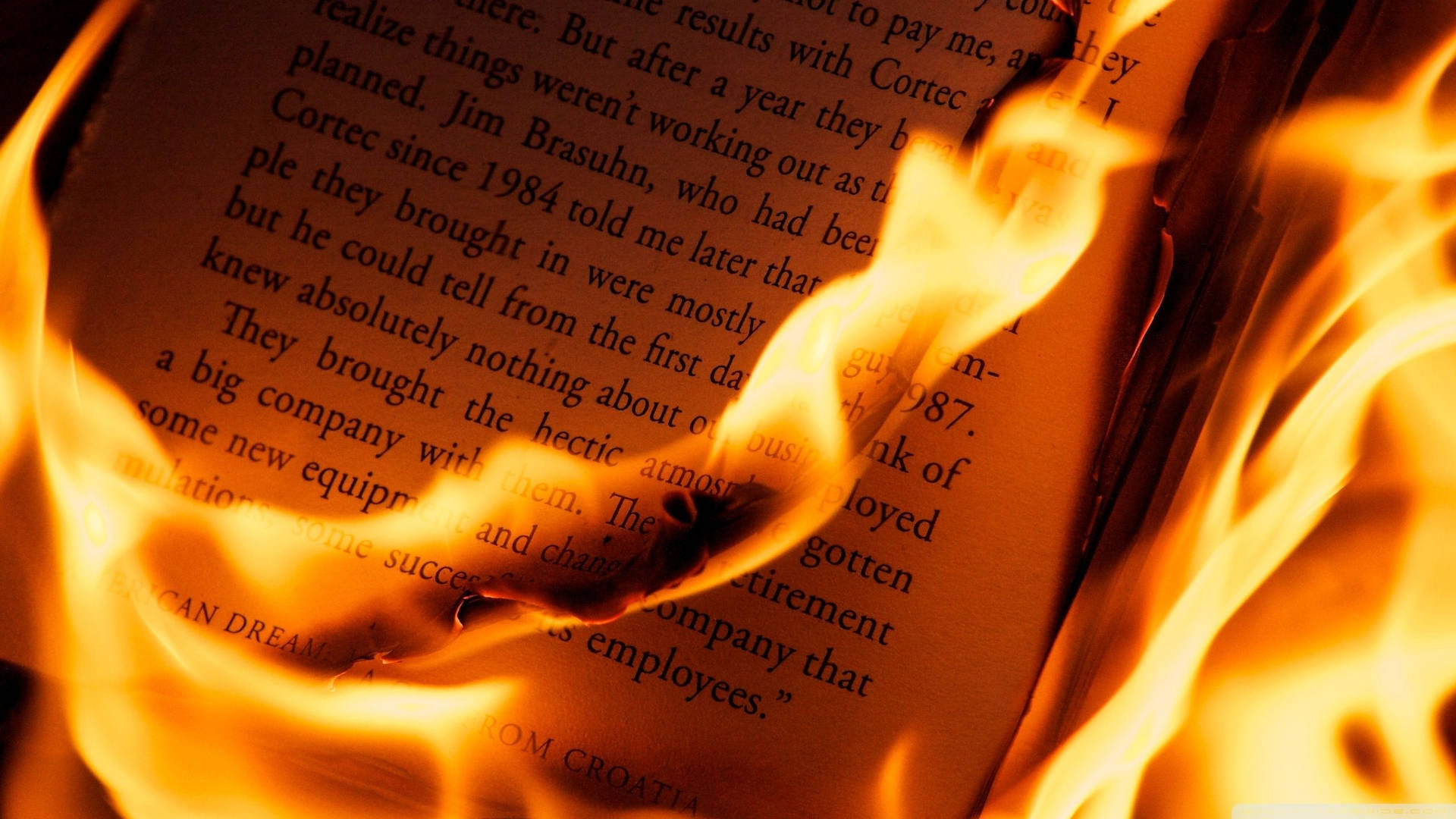 On Fire Book Page Background