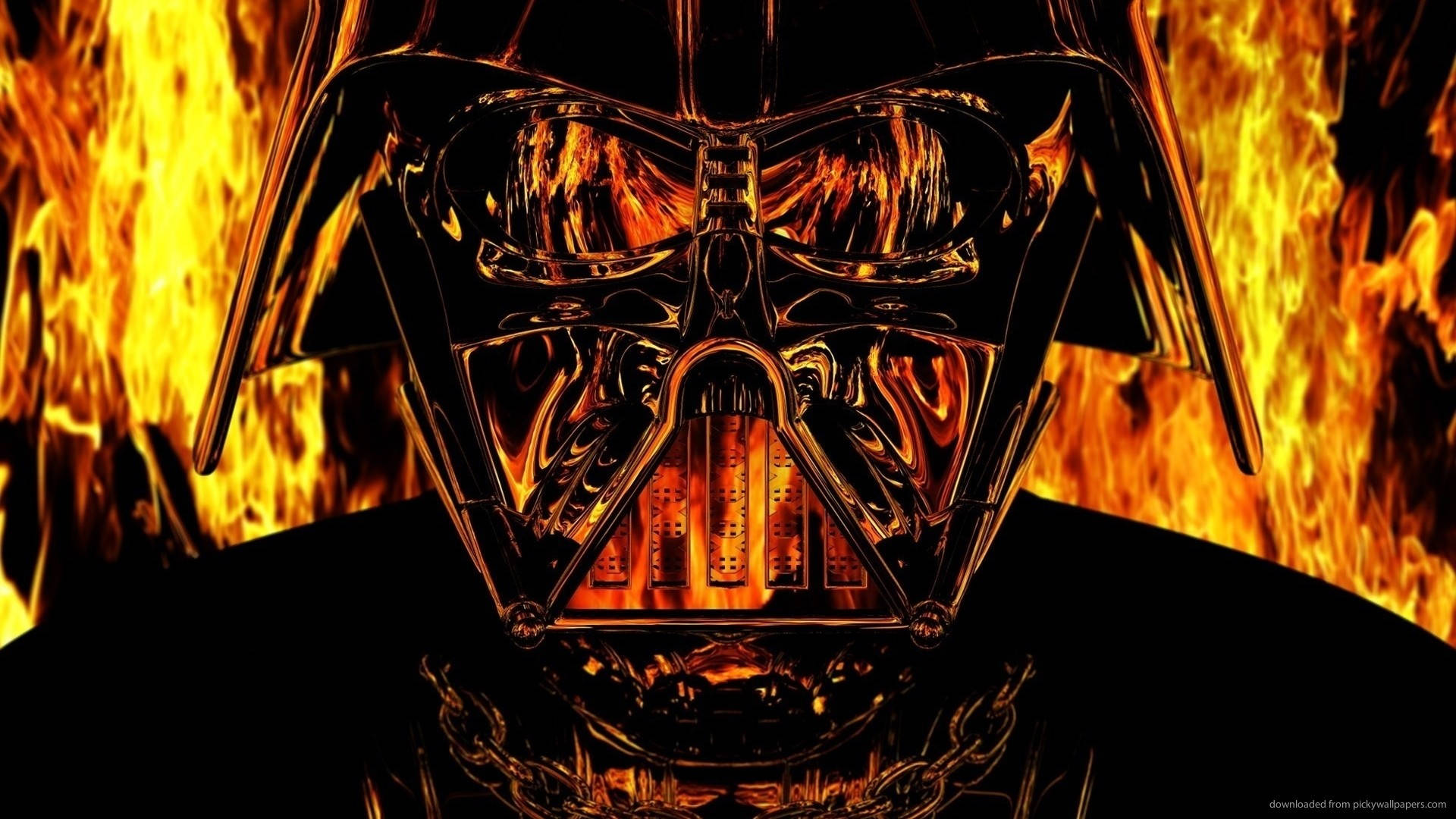 On Fire Darth Vader Background