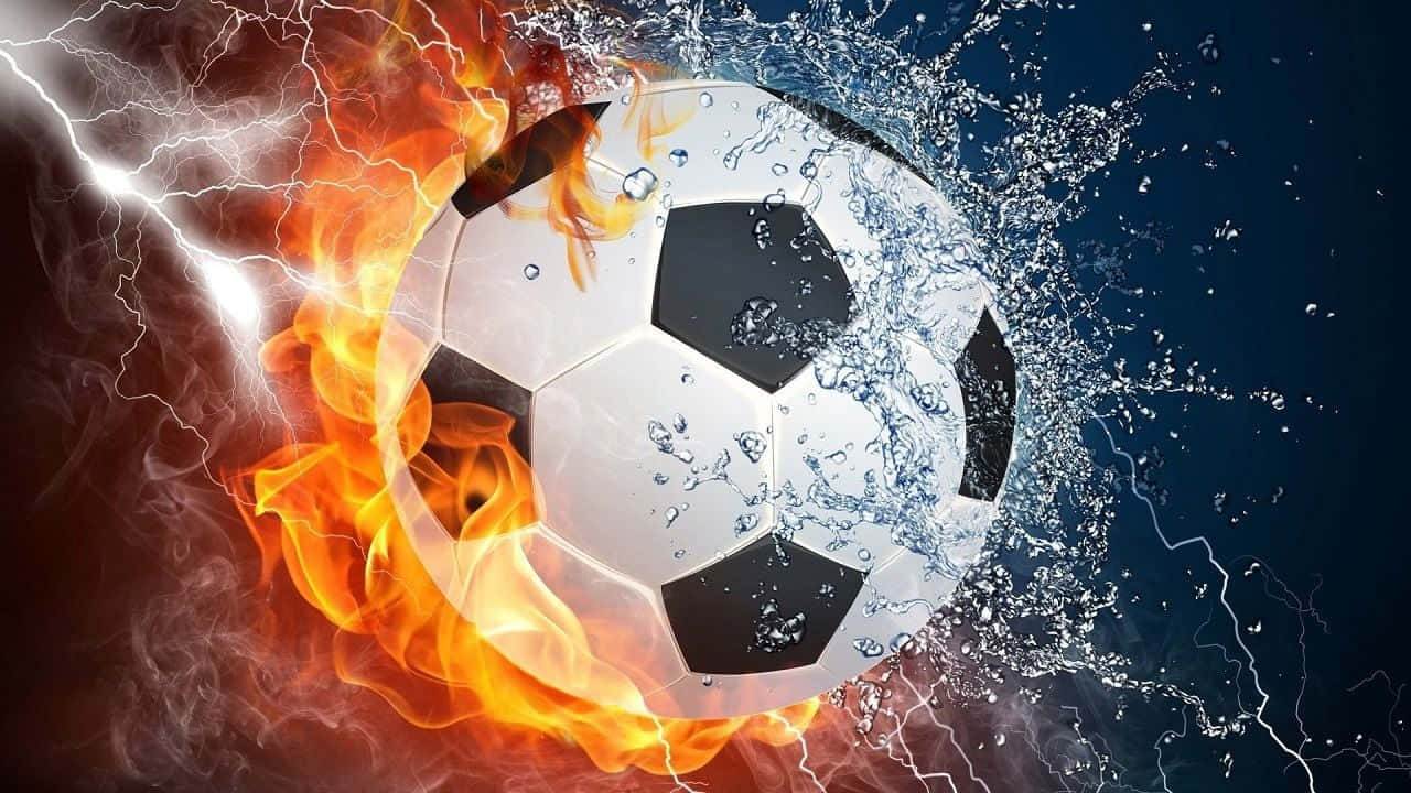 On Fire For Football Background