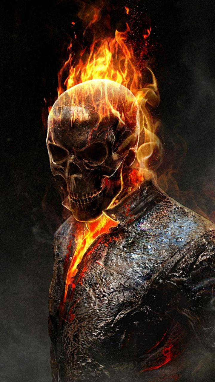 On Fire Ghost Rider Background