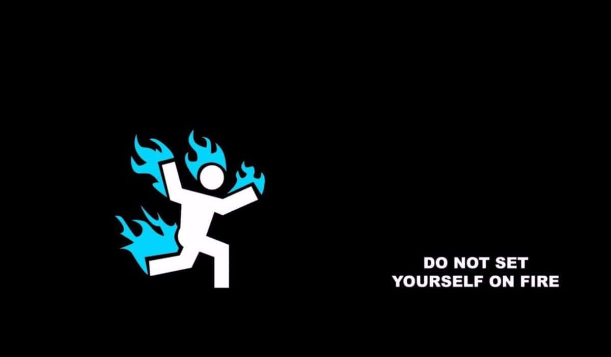 On Fire Meme Desktop Background