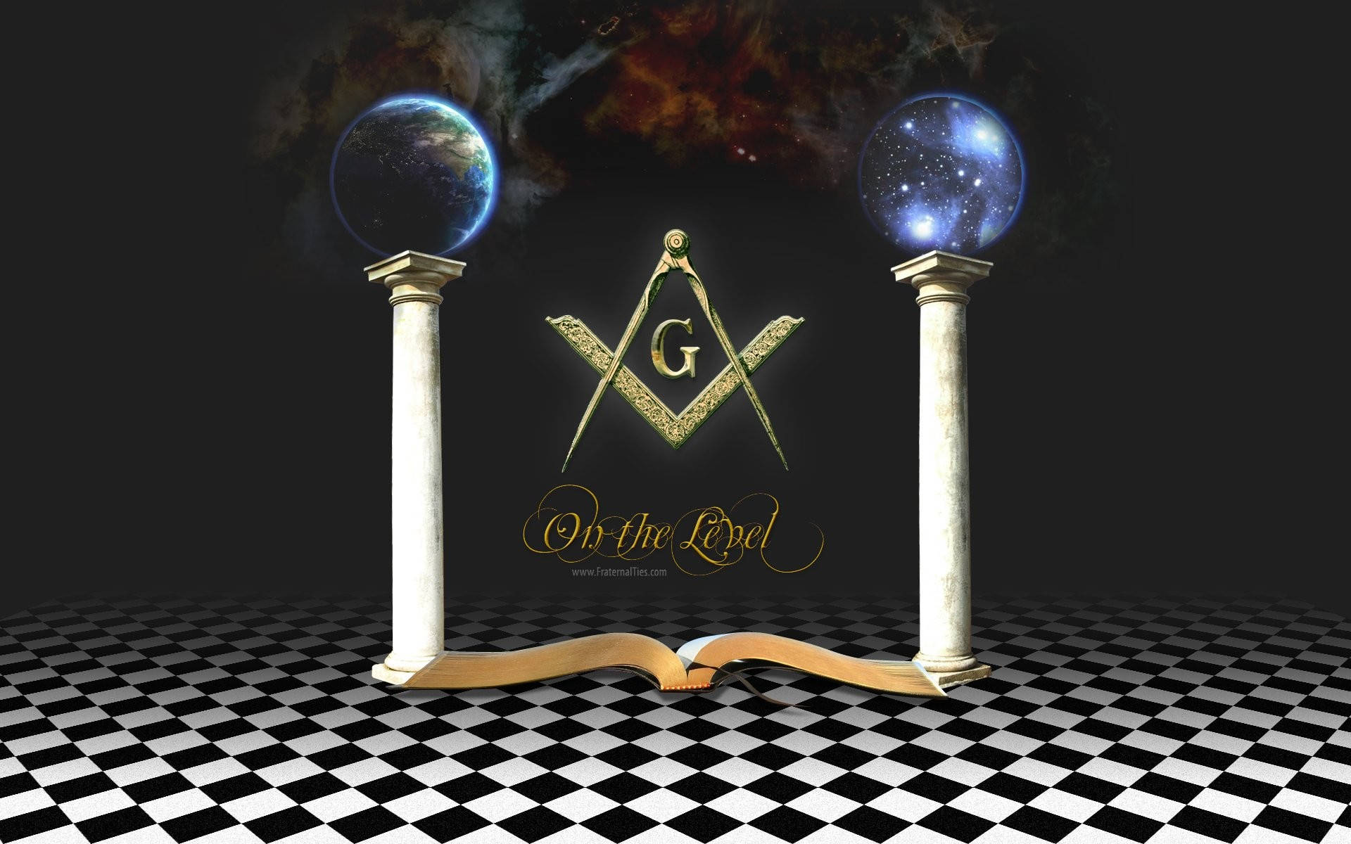 On The Level Masonic Design Background