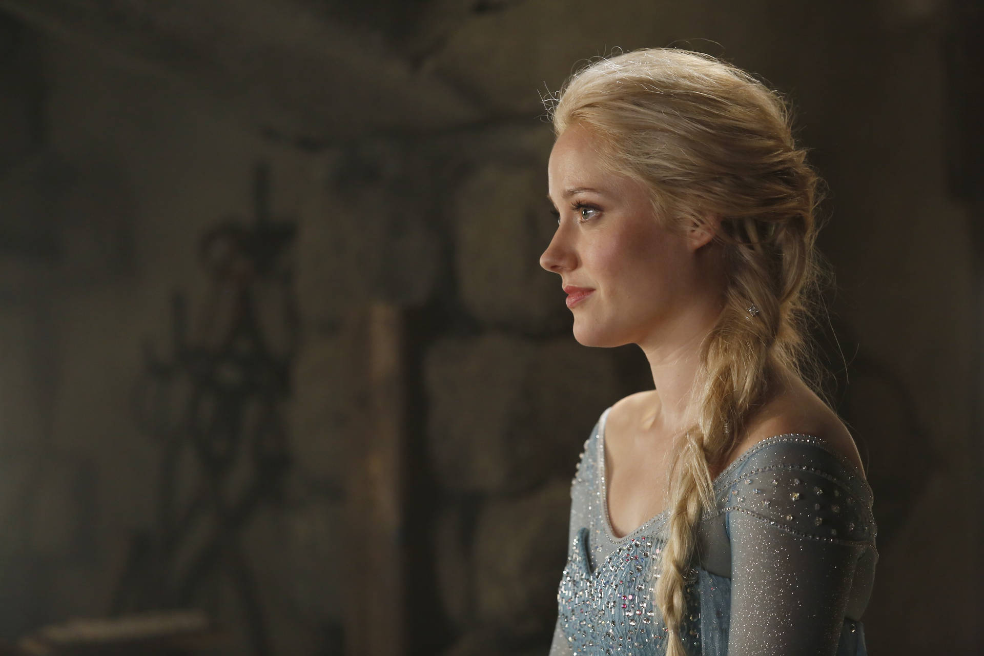 Once Upon A Time Elsa's Side Profile Background