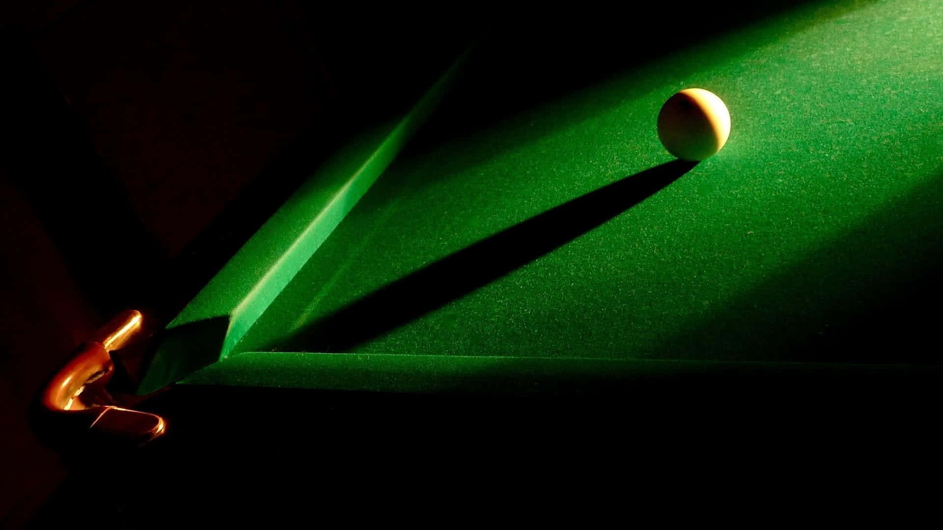 One Ball On Pool Table Background