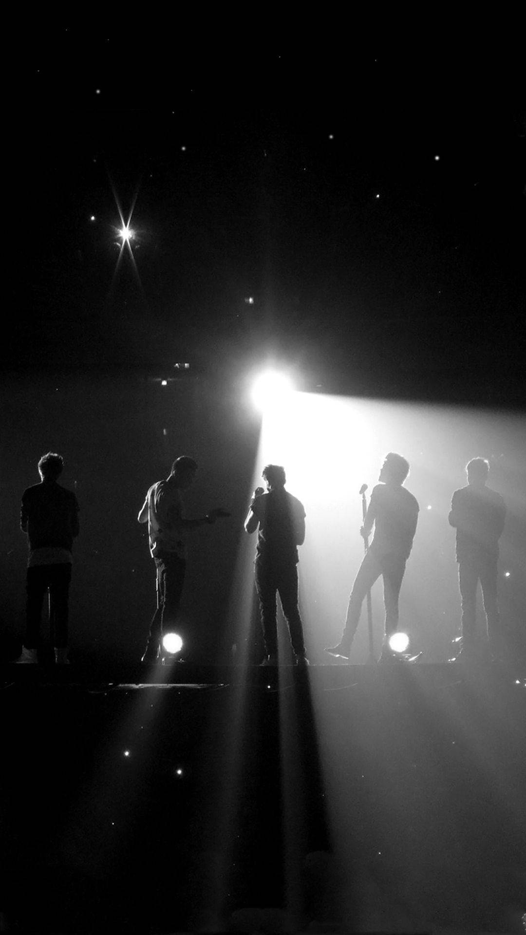 One Direction Aesthetic Black And White Stage