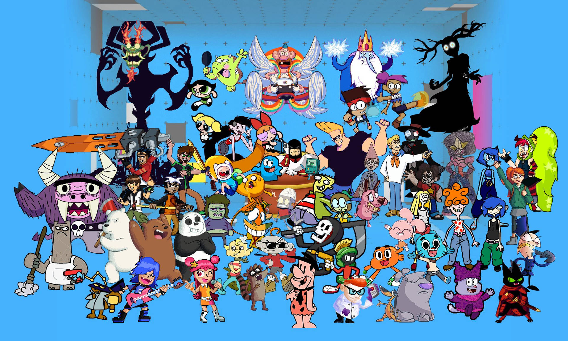 One Family Cartoon Network Characters Background