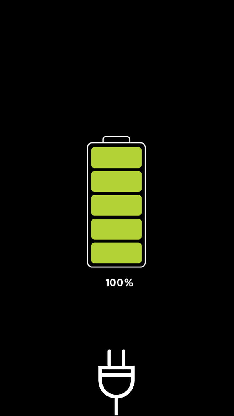 One Hundred Percent Battery Life Digital Art Background