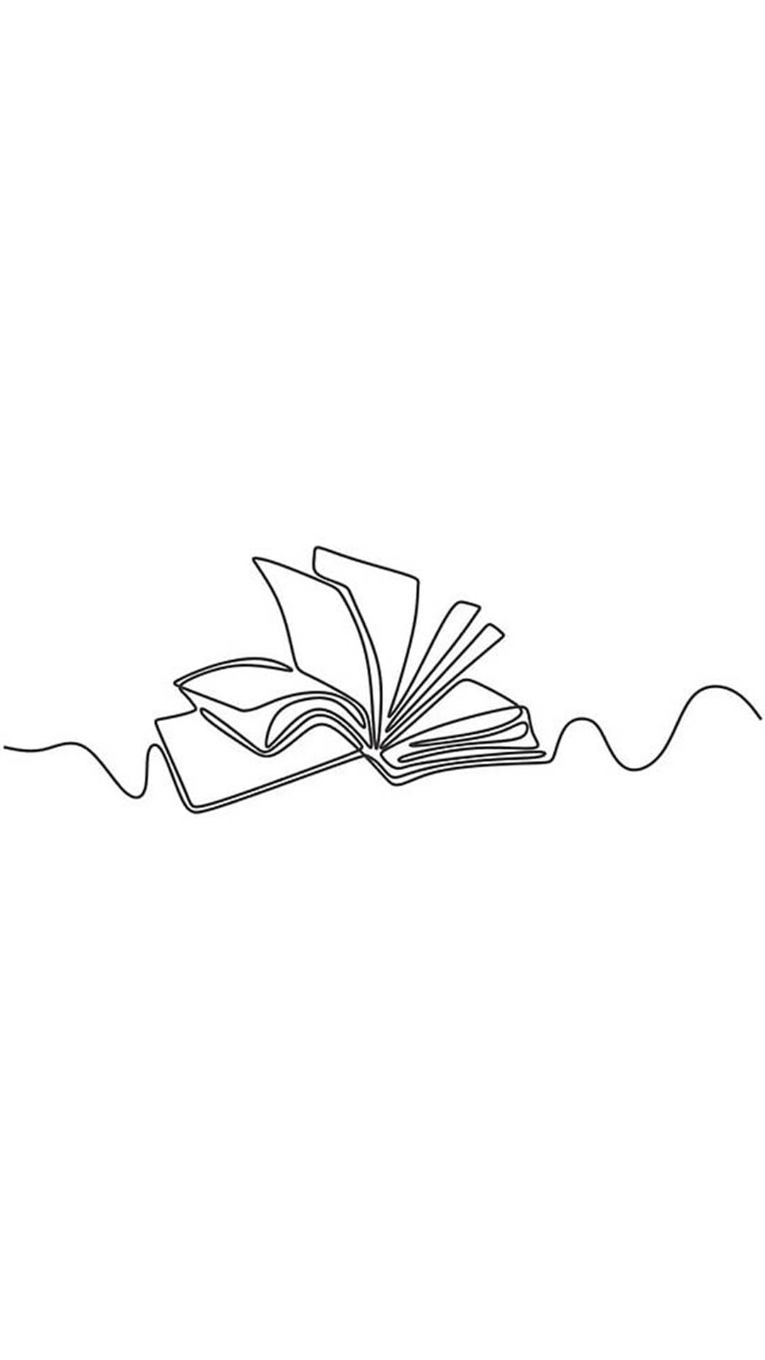 One Line Drawing Book Background