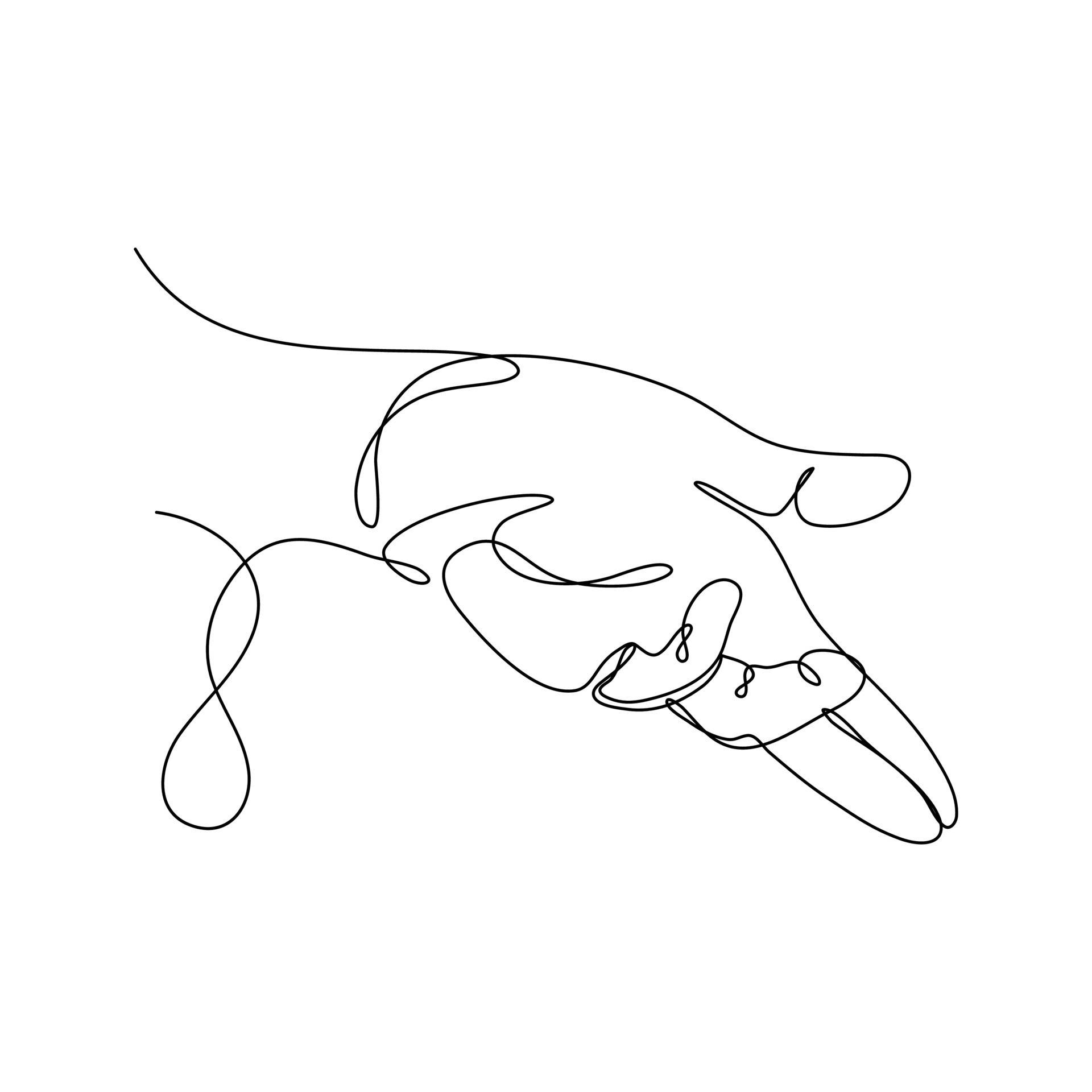 One Line Drawing Hand Out Background