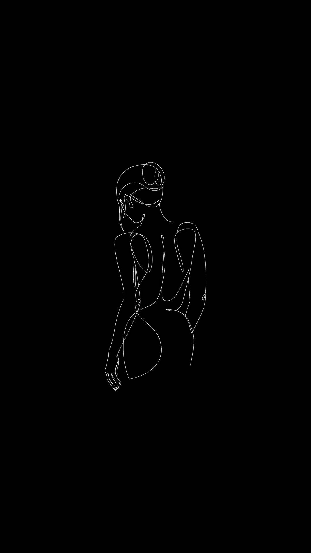 One Line Drawing Woman’s Back