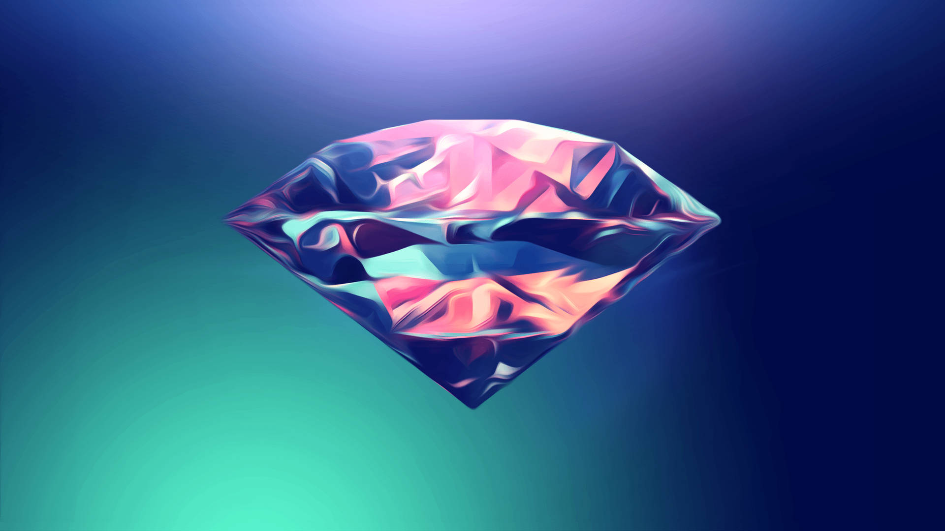 One-of-a-kind Pink And Blue Abstract Diamond Background