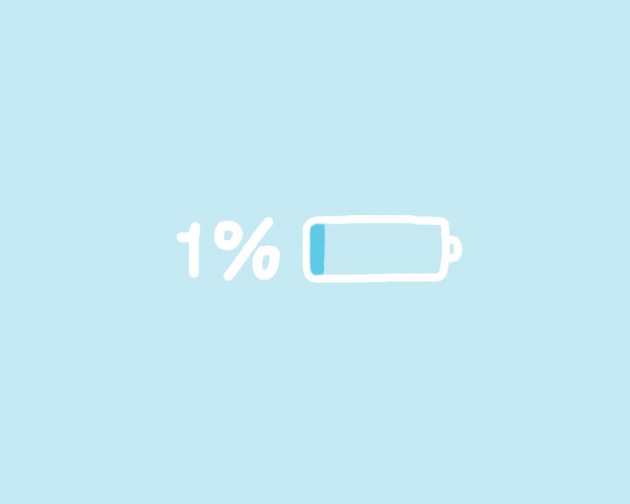 One Percent Battery Pastel Cute Background