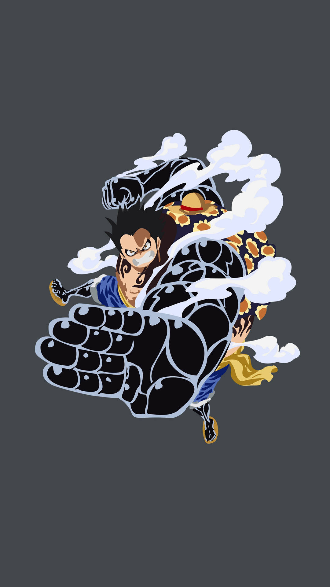 One Piece 4k Luffy Vector Art Background