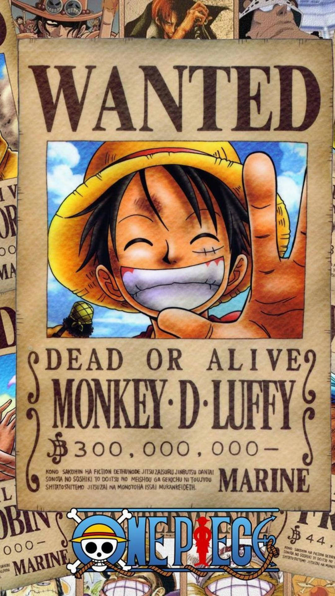 One Piece 4k Luffy Wanted Poster