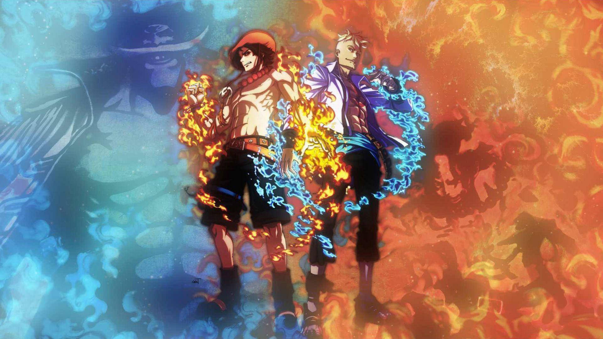 One Piece Ace And Phoenix Background