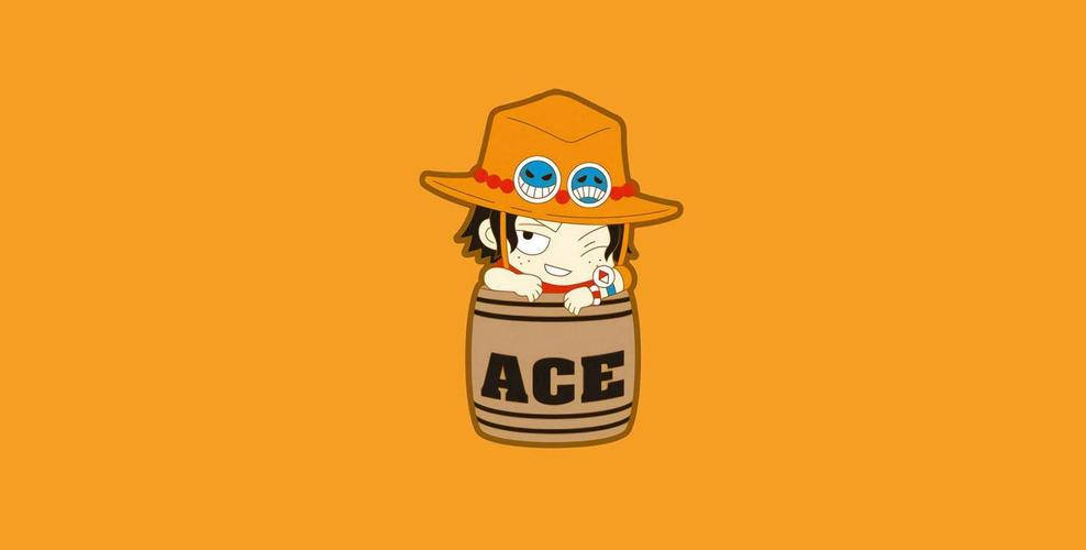 One Piece Ace Chibi Artwork Background