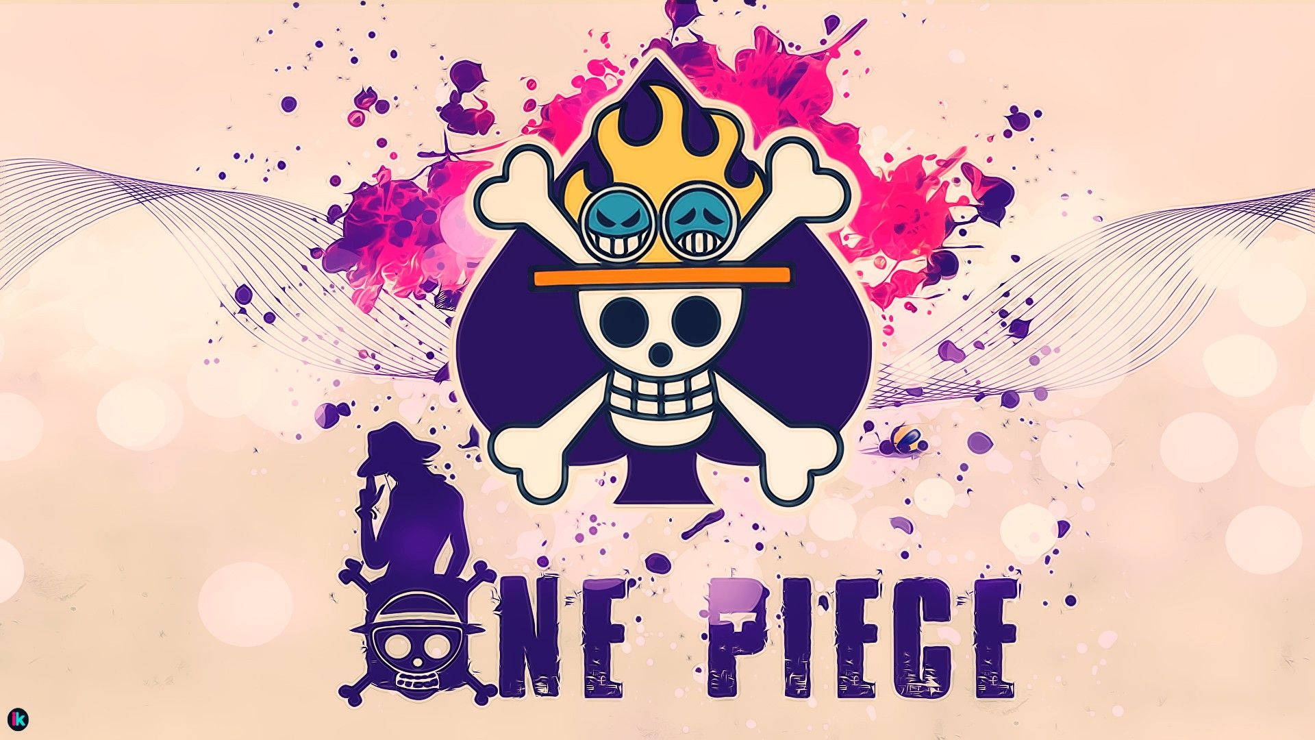 One Piece Ace Signature Pirate Logo Background