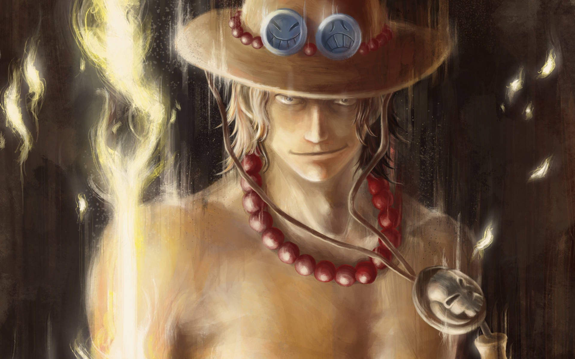 One Piece Ace With Yellow Aura