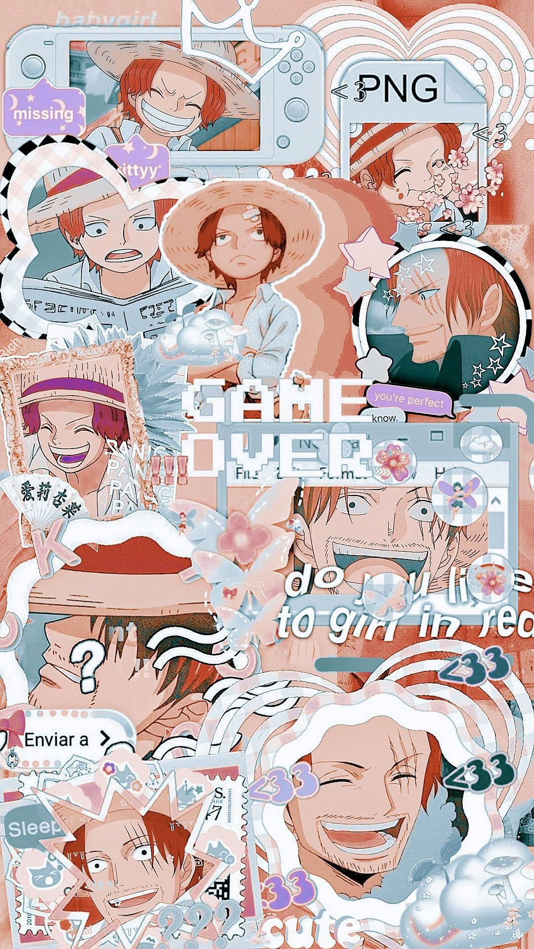One Piece Aesthetic Younger Shanks Background