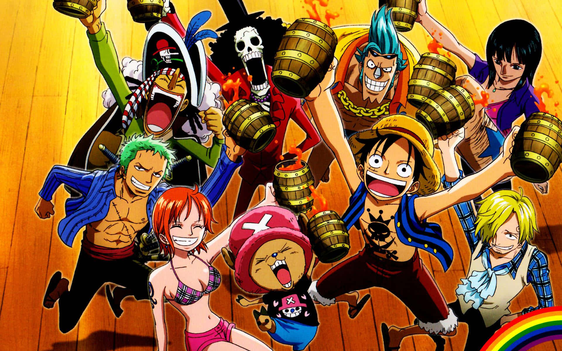 One Piece Anime Beer Mugs Background