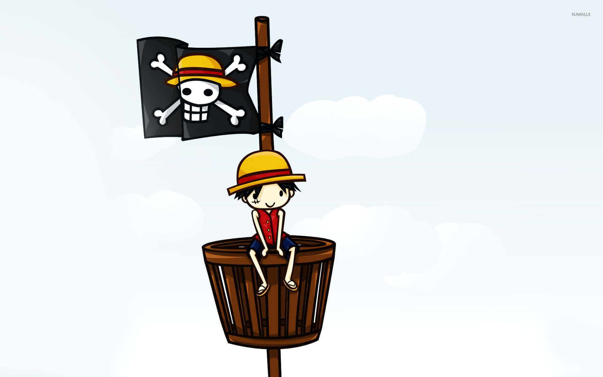One Piece Anime Flag Pirates Background