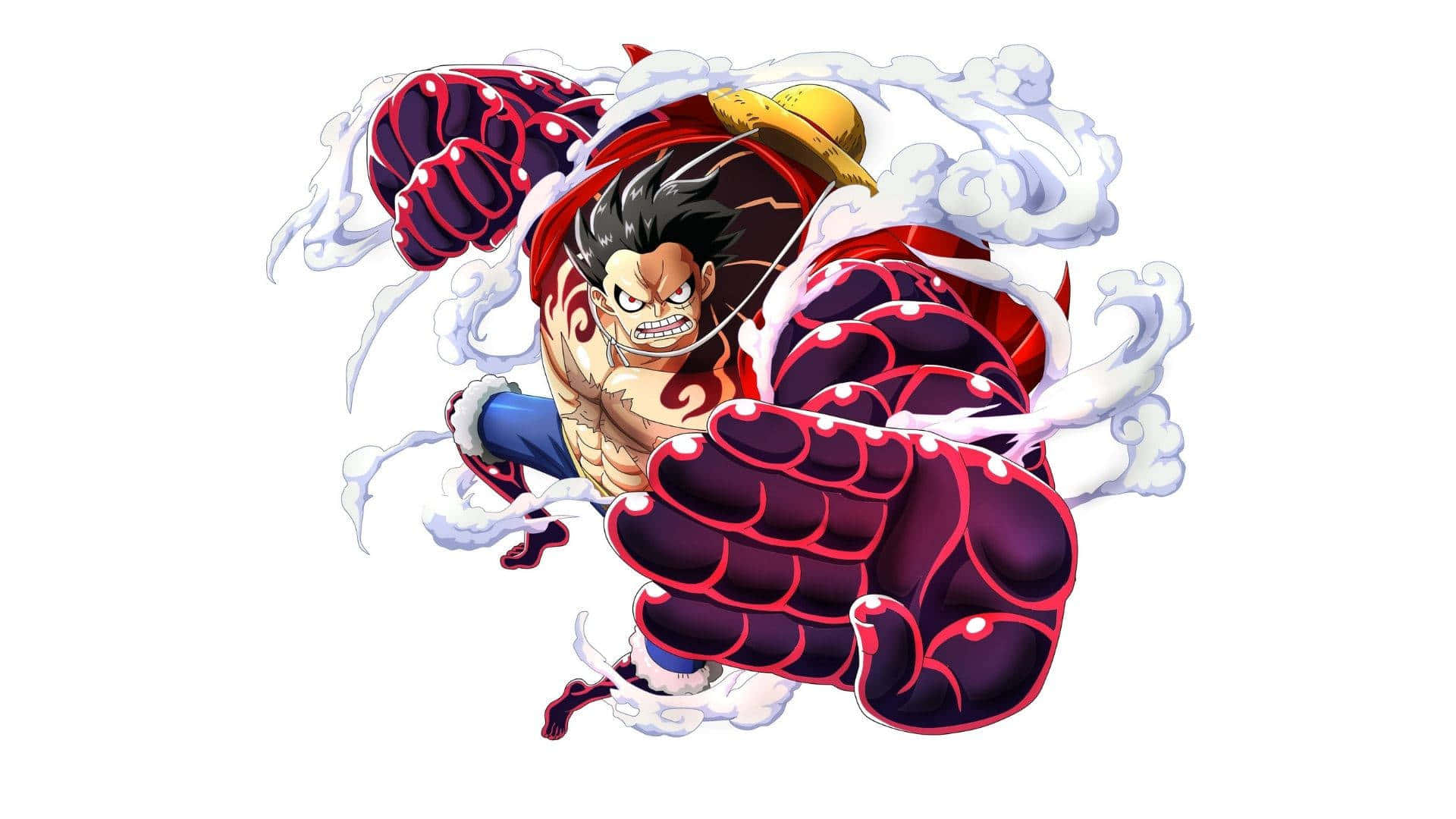One Piece Anime Luffy Big Arms Background