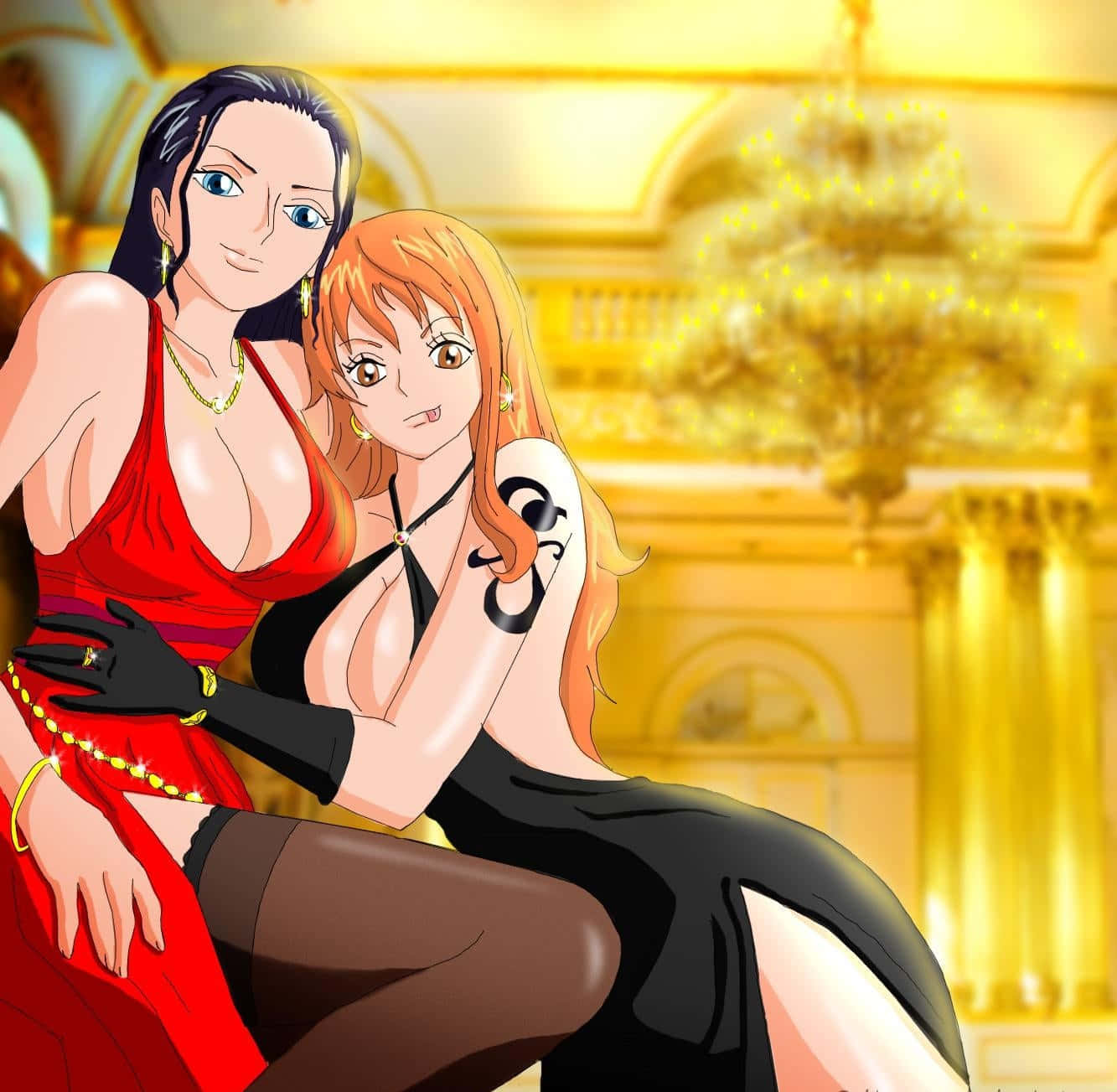 One Piece Anime Nami Nico Background
