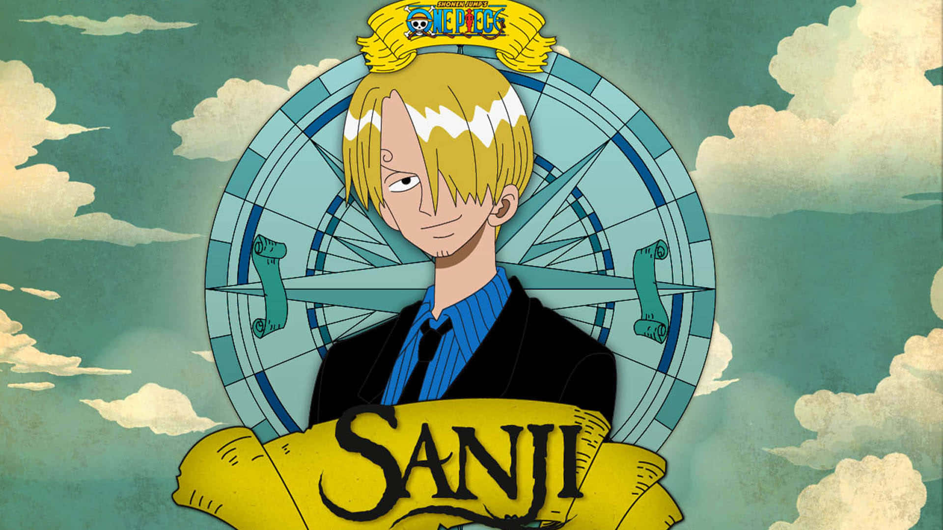 One Piece Anime Old Scroll Background