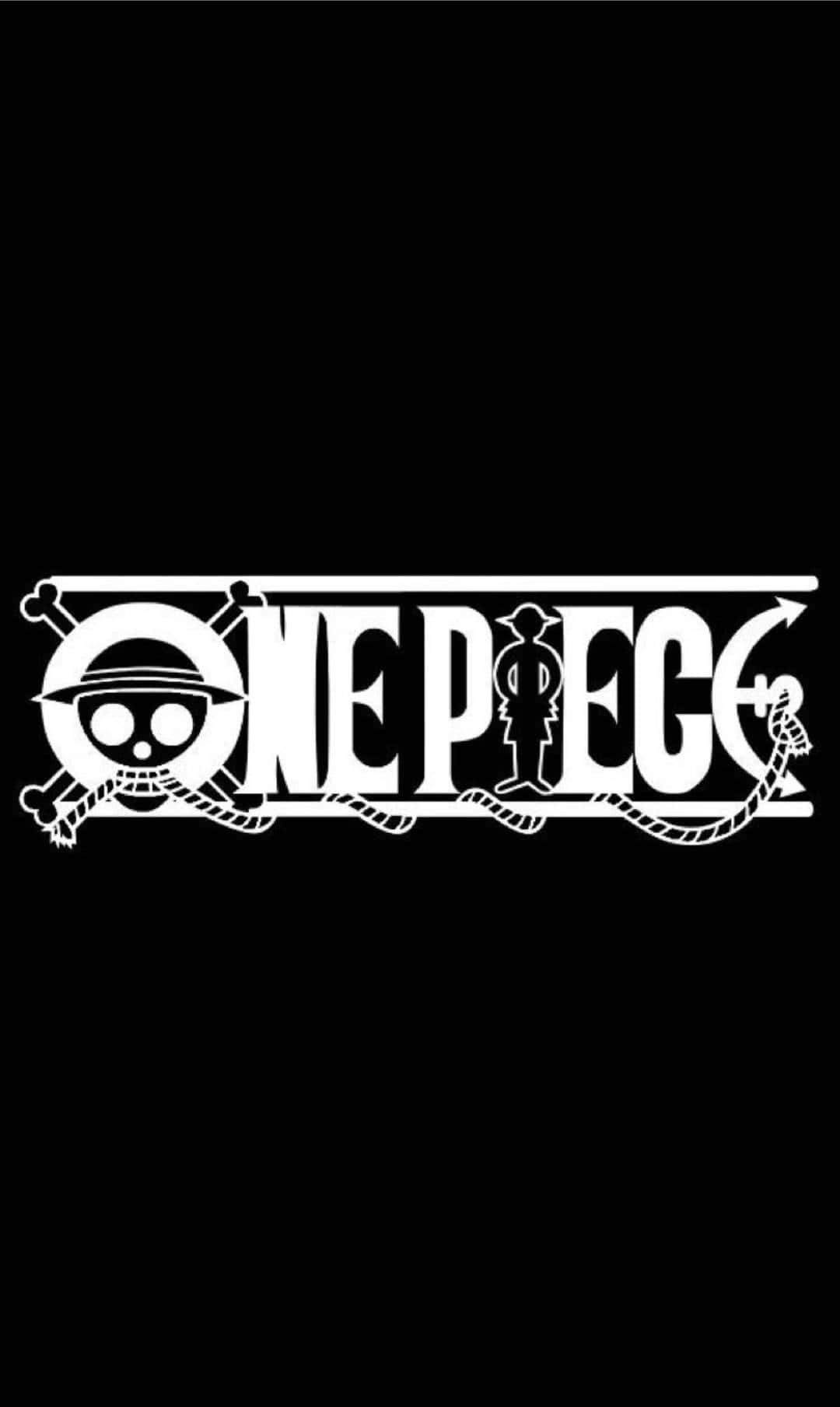 One Piece Black And White Anime Logo Background