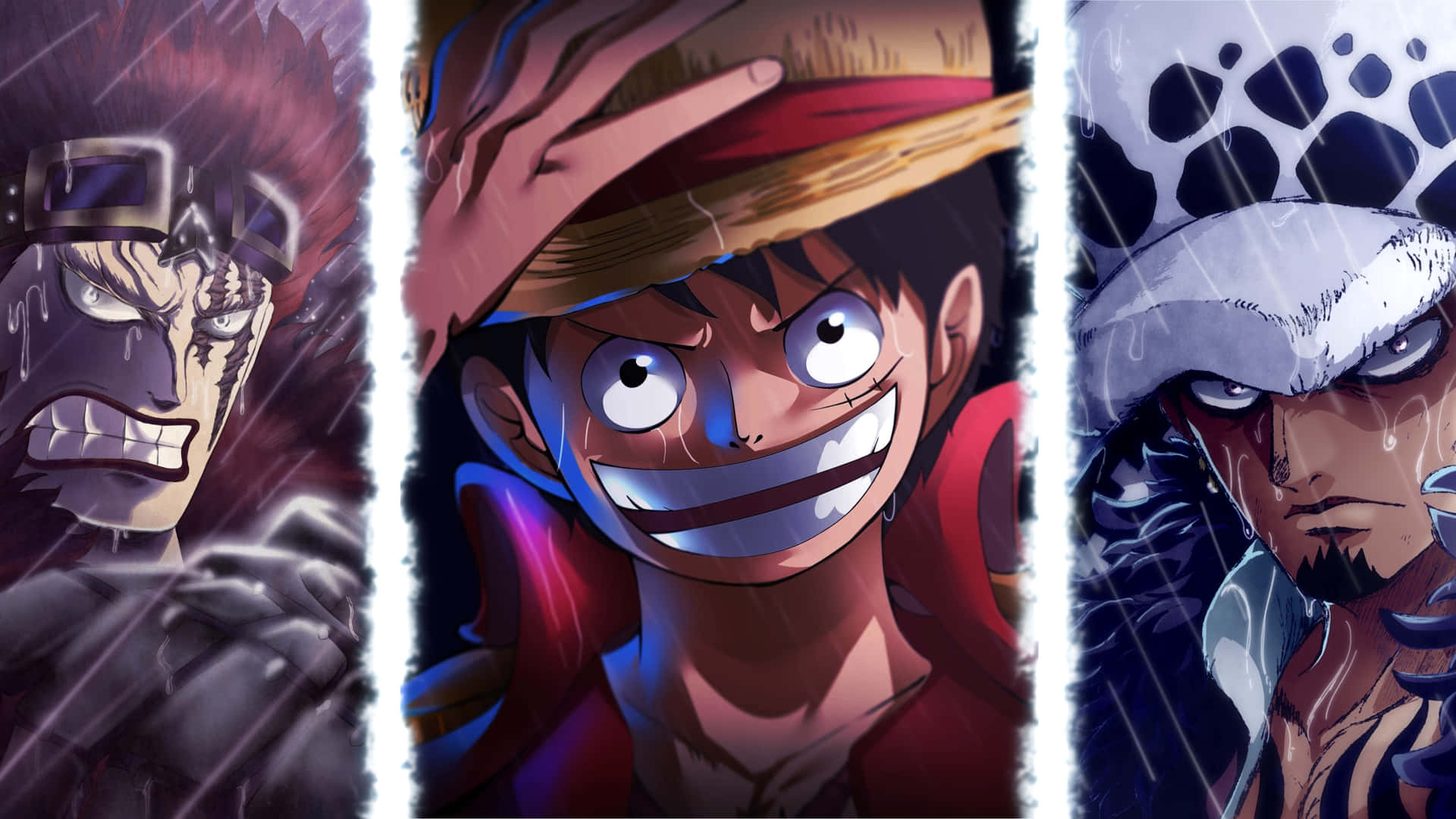 One Piece Characters Collage 5k Background