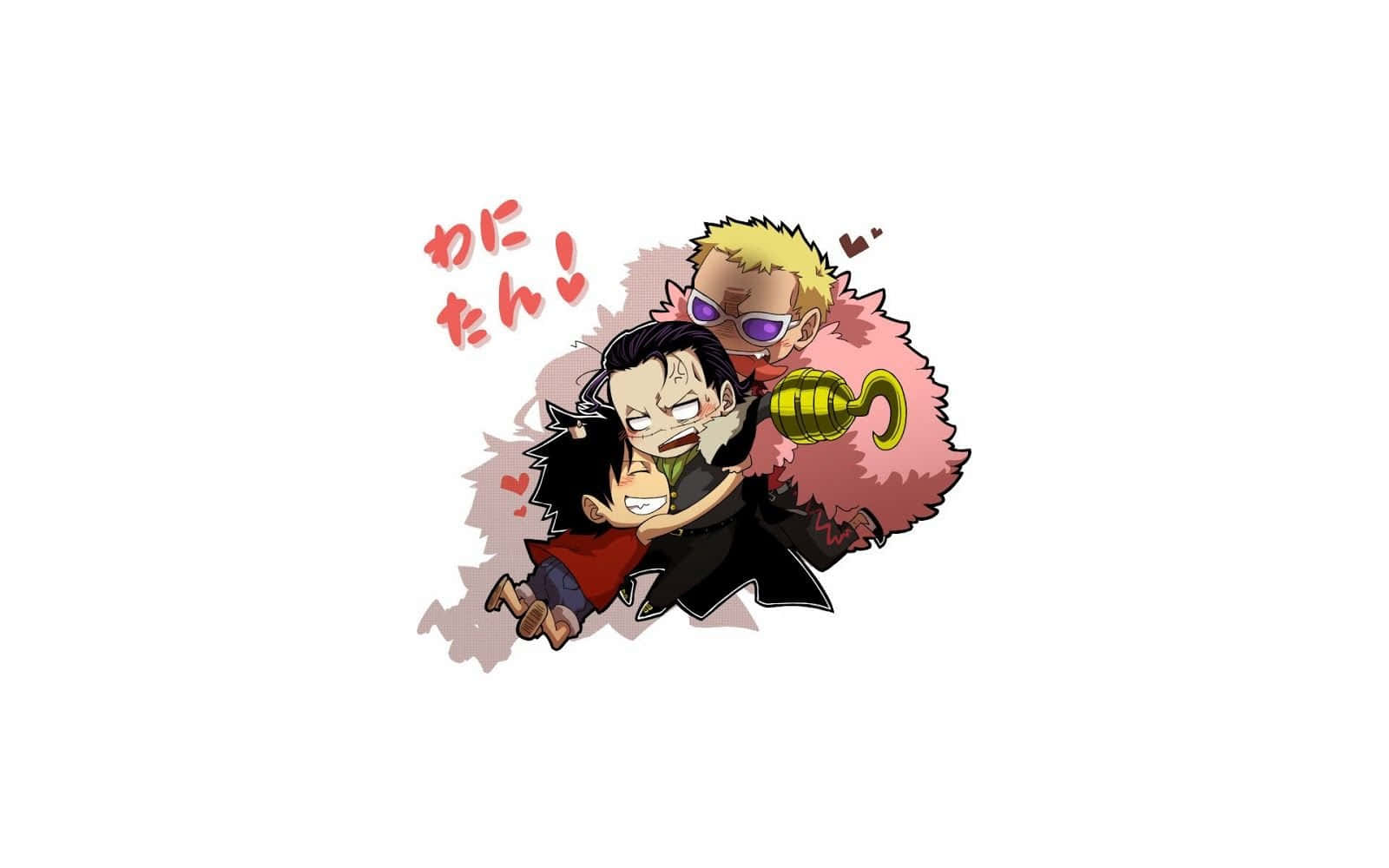 One Piece Chibi Doflamingo Crocodile Luffy Background