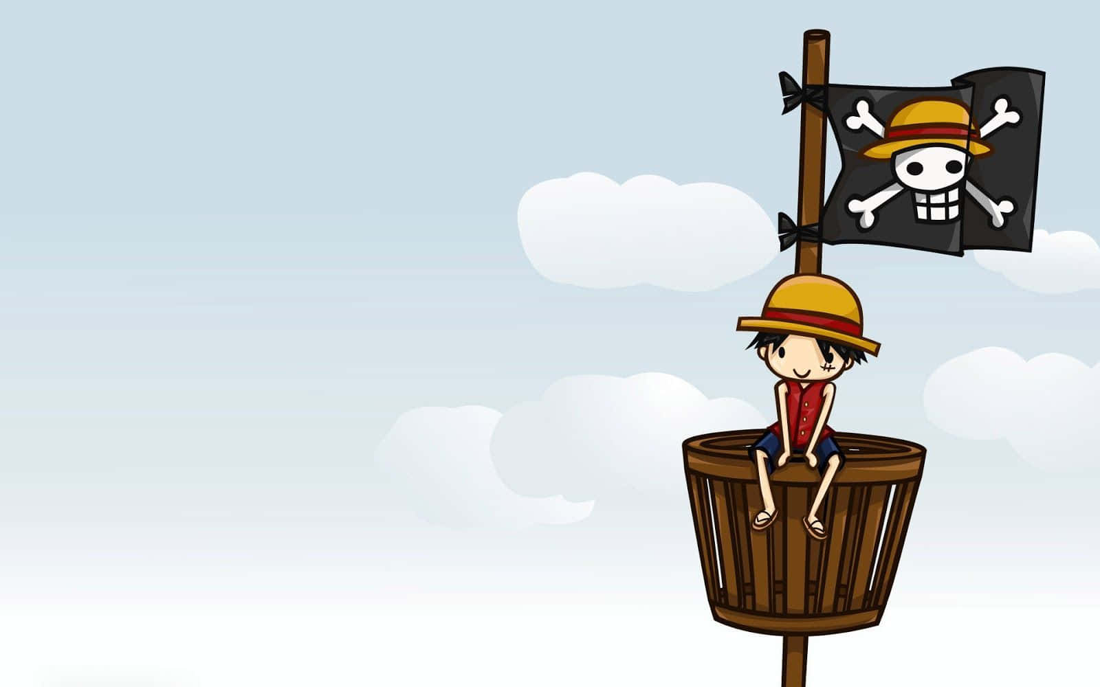 One Piece Chibi Luffy Fanart Background