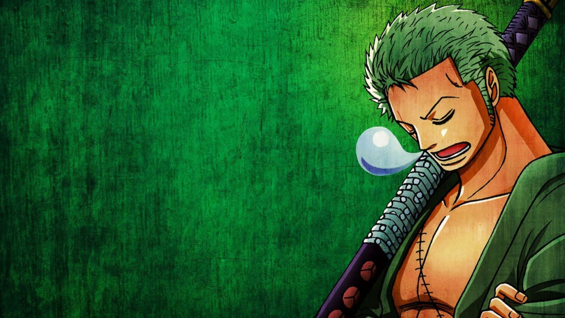 One Piece Chibi Zoro Sleeping Background
