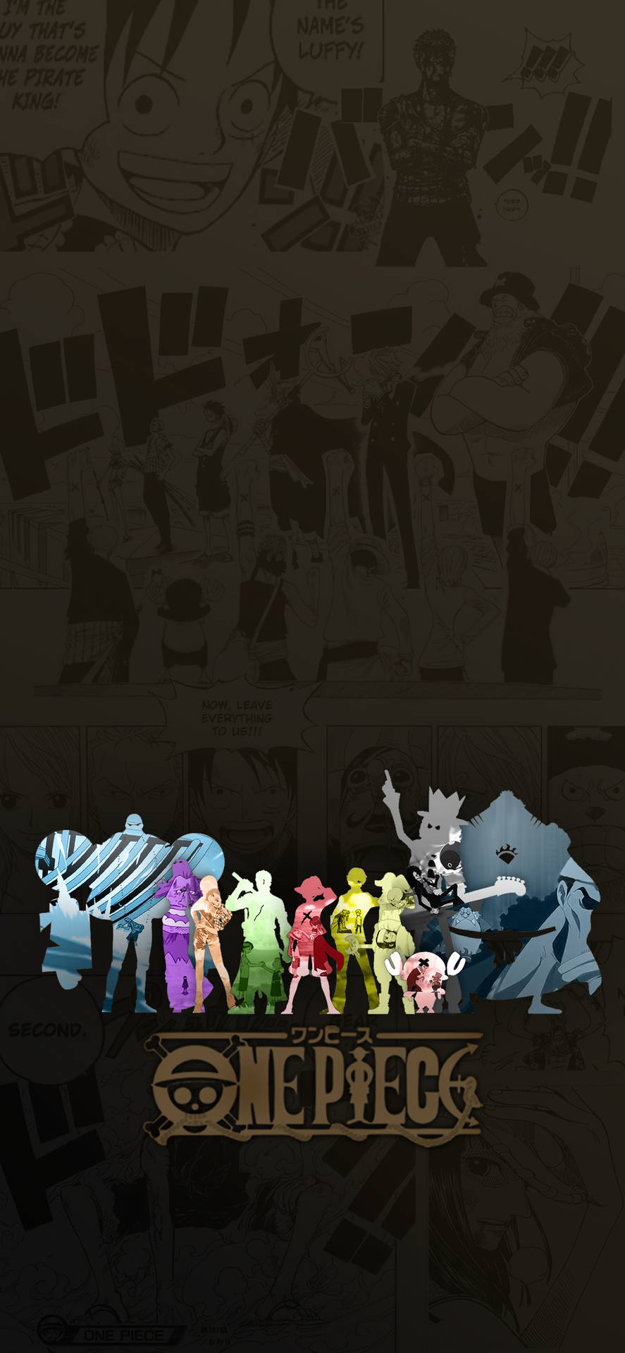One Piece Colorful Poster Iphone Background