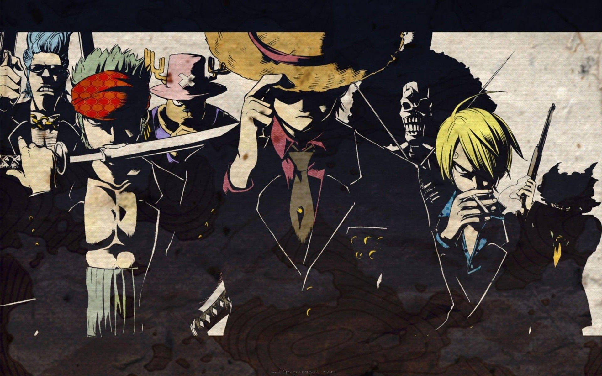 One Piece Desktop Men Black Suits