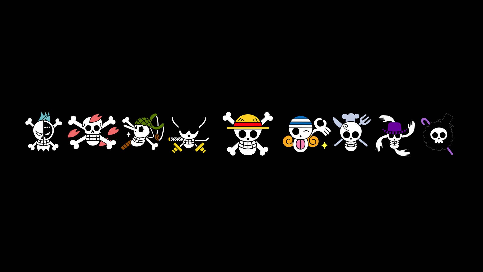 One Piece Desktop Skulls Logos Background