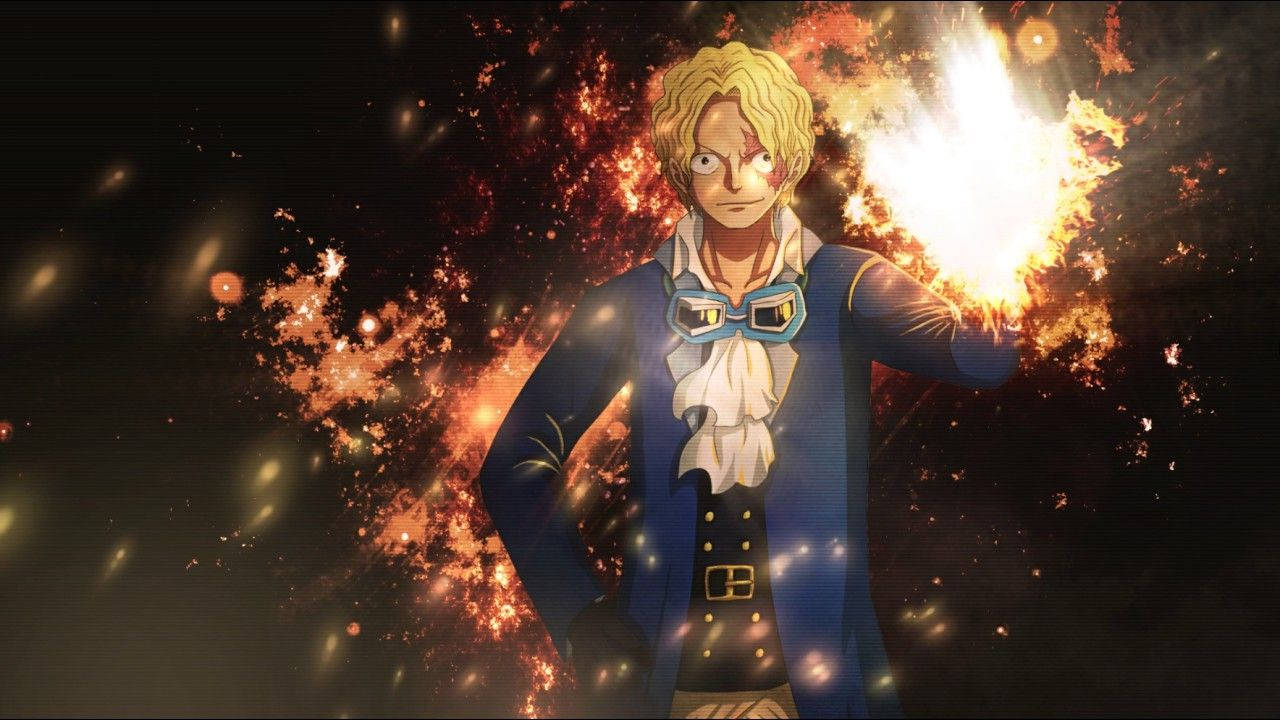 One Piece Live Sabo Flames Background