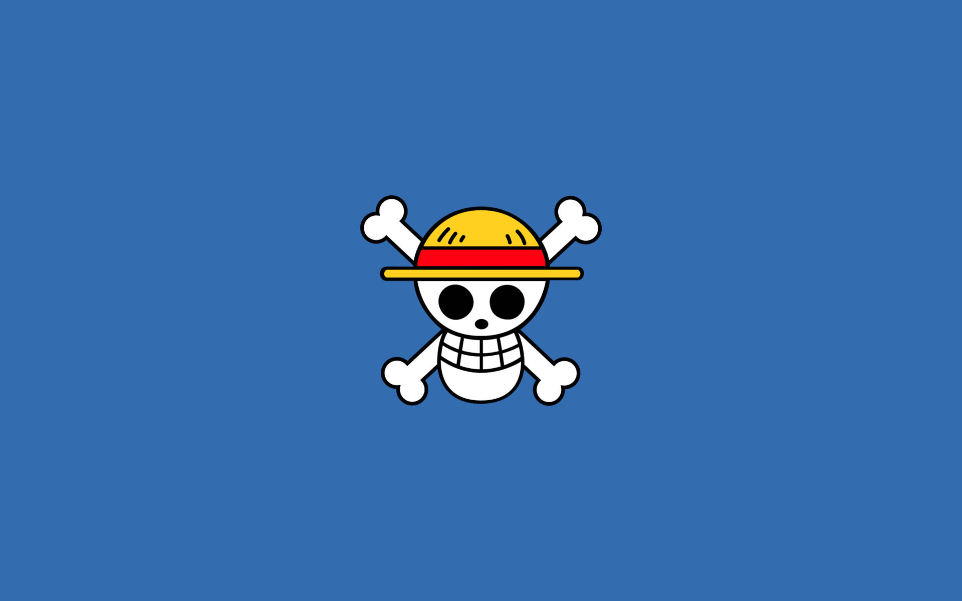 One Piece Logo Blue Background
