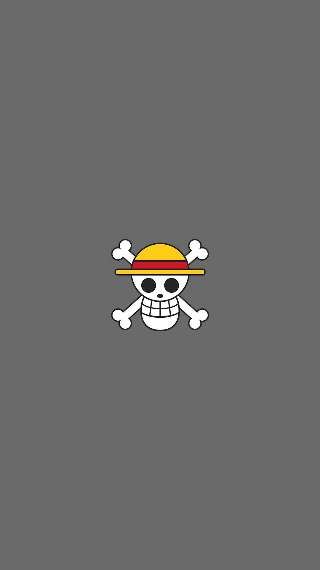 One Piece Logo Gray Background
