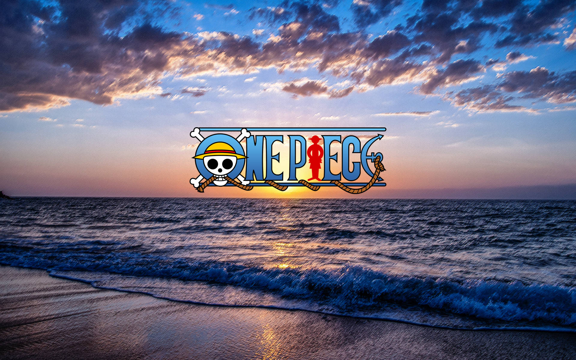 One Piece Logo Horizon Background