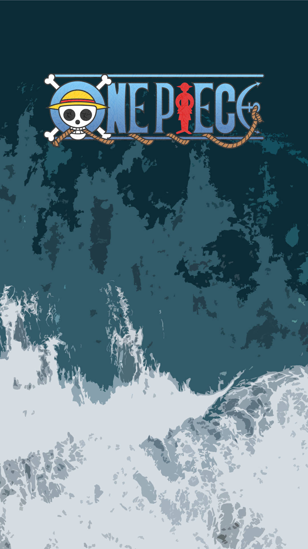 One Piece Logo Ocean Background