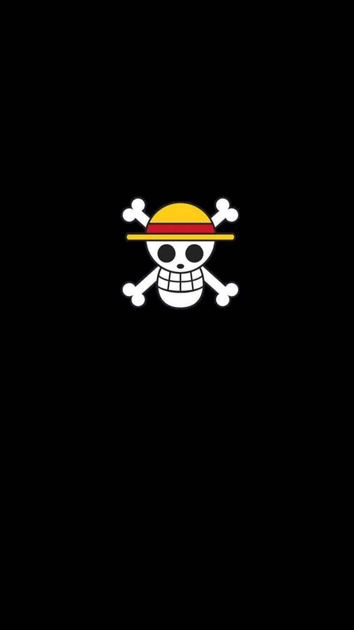 One Piece Logo On A Black Background Background